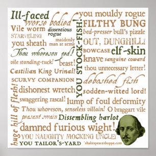 Shakespeare Insults Collection Poster