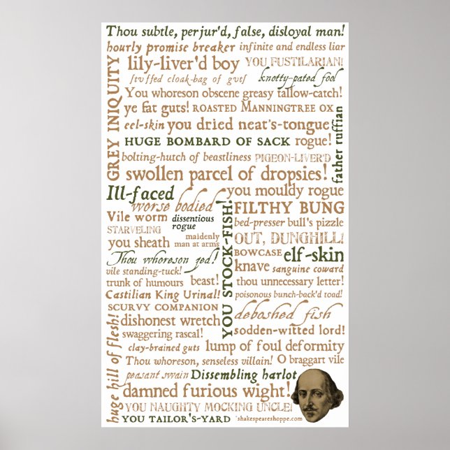 Shakespeare Insults Collection Poster (Front)