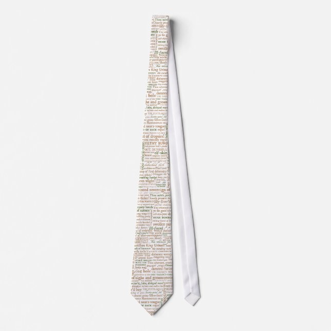 Shakespeare Insults Collection  Tie (Front)