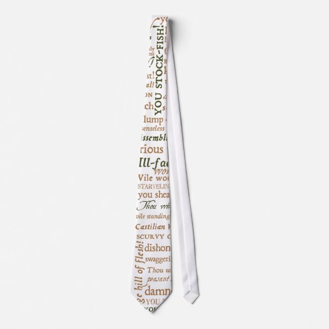 Shakespeare Insults Collection Tie (Front)