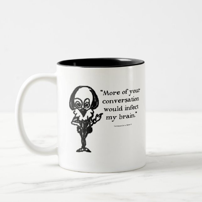 Shakespeare Insults Coriolinus Two-Tone Coffee Mug (Left)