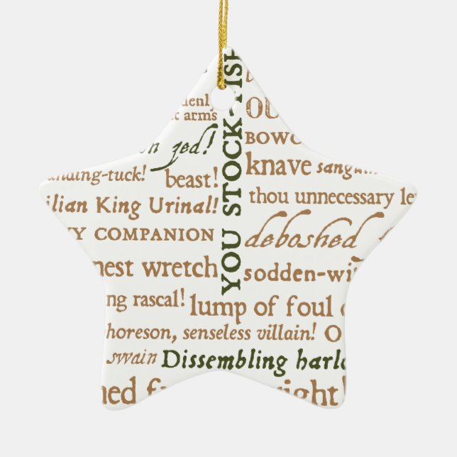 Shakespeare Insults Ornament (Front)
