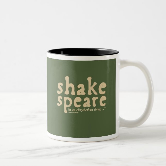 Shakespeare - it's an Elizabethan thing Two-Tone Coffee Mug (Right)