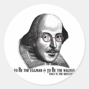 Shakespeare Lennon II Classic Round Sticker