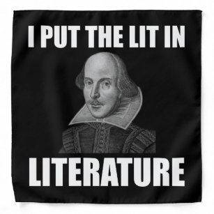 Shakespeare Literature Fan Funny Bandana