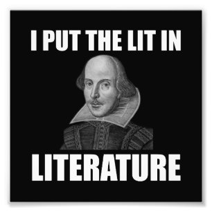 Shakespeare Literature Fan Funny Photo Print
