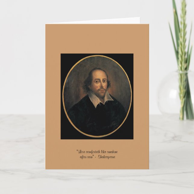 Shakespeare "Love Comforteth" Greeting Card (Front)