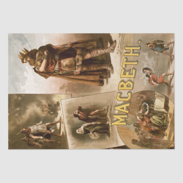 Shakespeare Macbeth Decoupage Tissue Paper (Front)