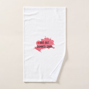 Shakespeare Macbeth Hand Towel "Out Damned Spot"