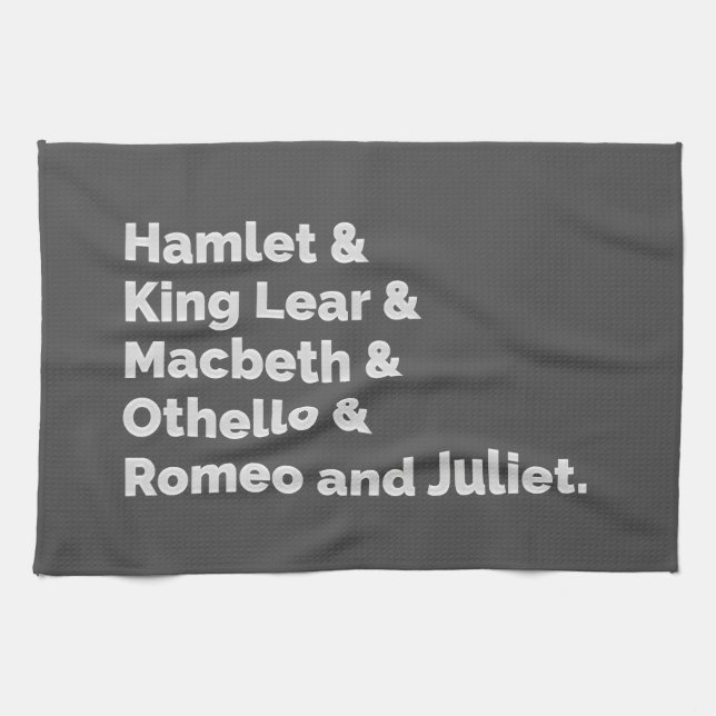 Shakespeare Plays I Tea Towel (Horizontal)