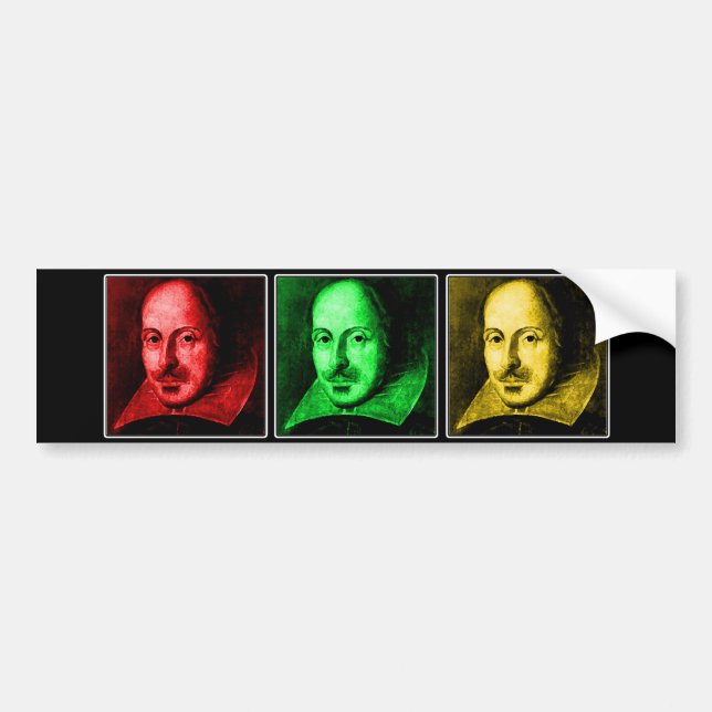 Shakespeare Pop Art Bumper Sticker (Front)