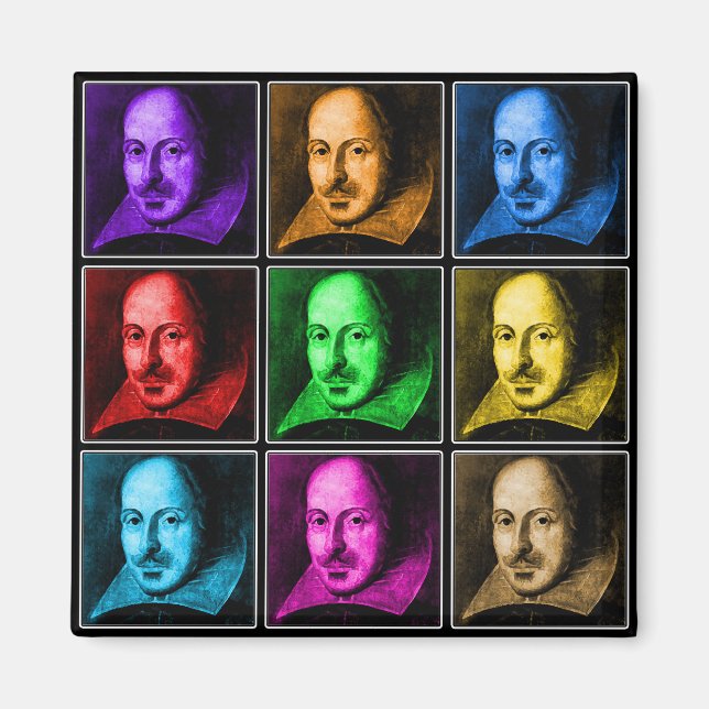 Shakespeare Pop Art Magnet (Front)