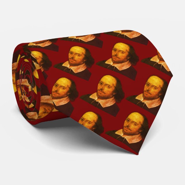 Shakespeare portrait tie (Rolled)
