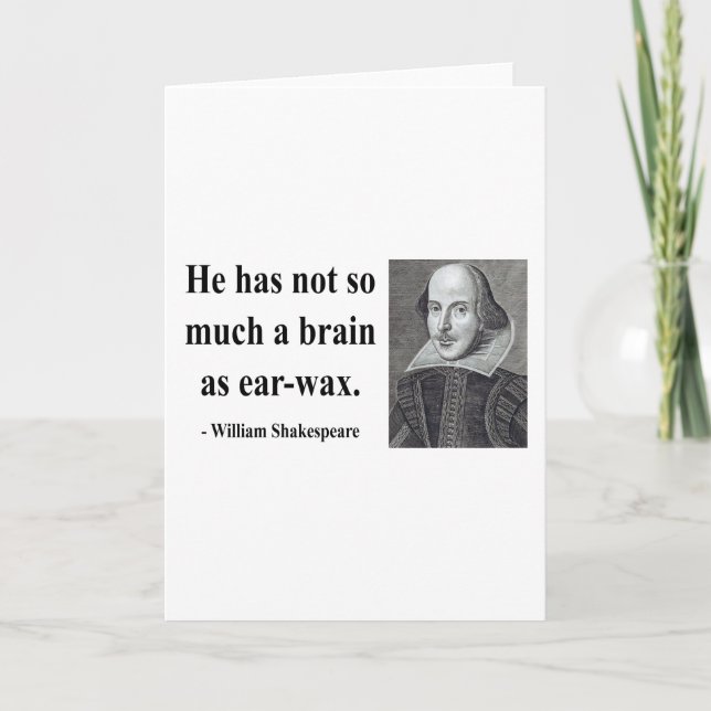 Shakespeare Quote 12b Card (Front)
