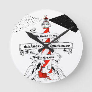 Shakespeare quote 12th night round clock