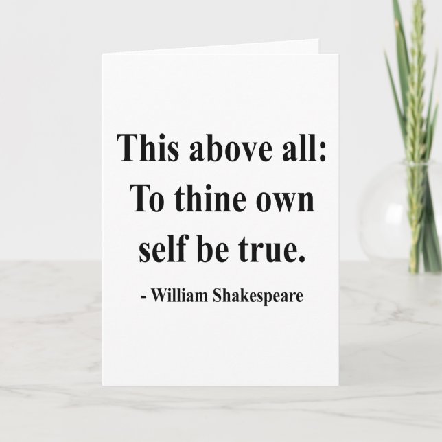 Shakespeare Quote 8a Card (Front)