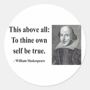 Shakespeare Quote 8b Classic Round Sticker