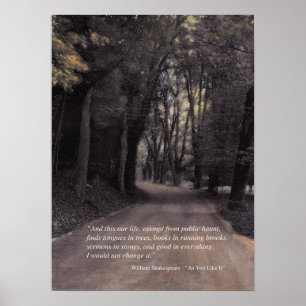 Shakespeare Quote: Bend in the Buffalo Road Poster