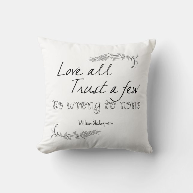 Shakespeare Quote Cushion (Front)