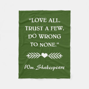 SHAKESPEARE QUOTE FLEECE BLANKET