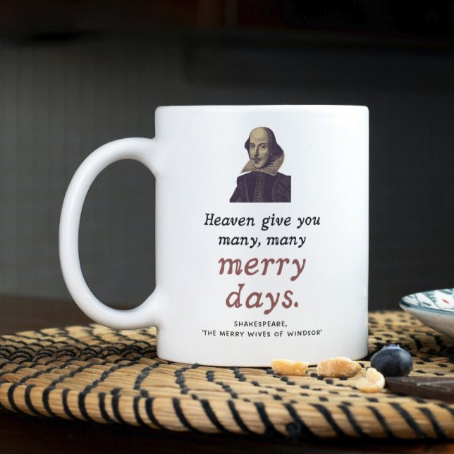 Shakespeare Quote Fun Dark Academia Happy Birthday Coffee Mug (Creator Uploaded)