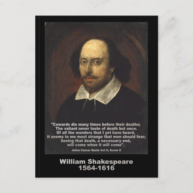 Shakespeare Quote ~ Julius Caesar Postcard (Front)