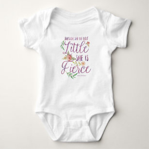 Shakespeare quote   Little and fierce Baby Bodysuit