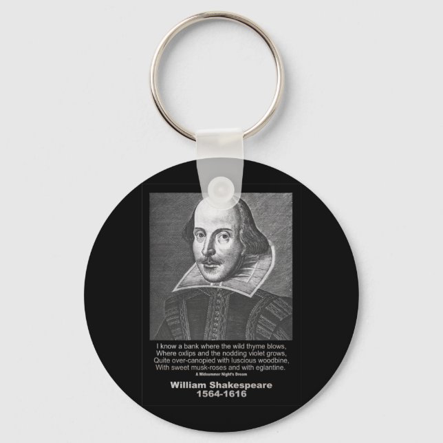 Shakespeare Quote Midsummer Night’s Dream Key Ring (Front)