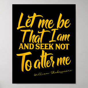 Shakespeare Quote Much Ado About Nothing Gift Play Poster