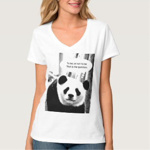 Shakespeare Quote Panda Bear Women's V-Neck T-Shirt