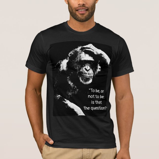 Shakespeare Quote Pop Art Thinking Monkey Men's T-Shirt (Front)