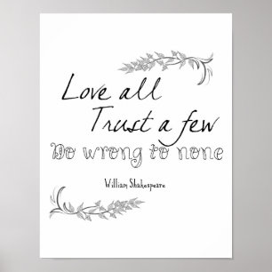 Shakespeare Quote Poster