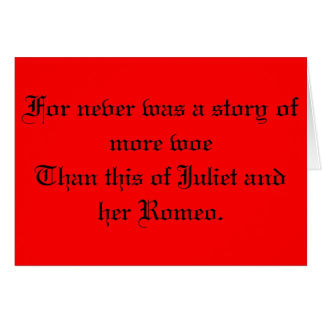 Shakespeare Romeo and Juliet (Front Horizontal)