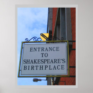 Shakespeare’s Birthplace Poster