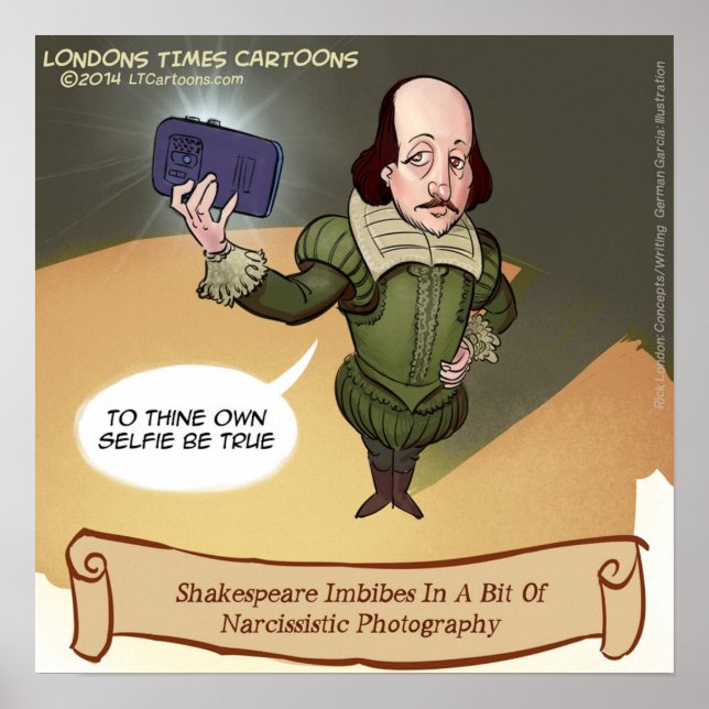 Shakespeare Selfie Funny Poster (Front)