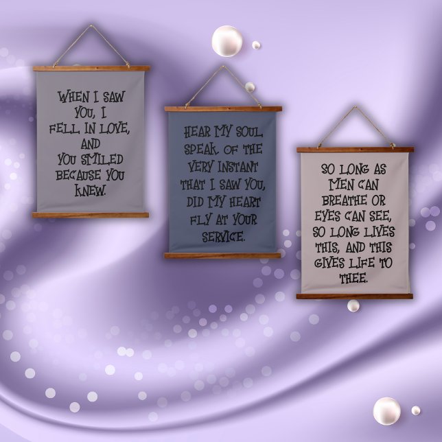 Shakespeare Set of Three Love | Hanging Tapestry (Creator Uploaded)