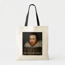 Shakespeare Sexy and Poet Tote Bag