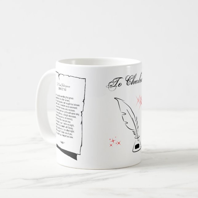 Shakespeare Sonnet 15 Coffee Mug (Front Left)