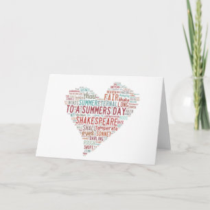 Shakespeare Sonnet 18 Card