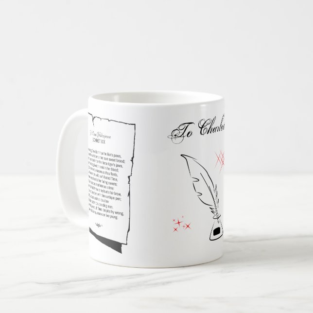 Shakespeare Sonnet 19 Coffee Mug (Front Left)