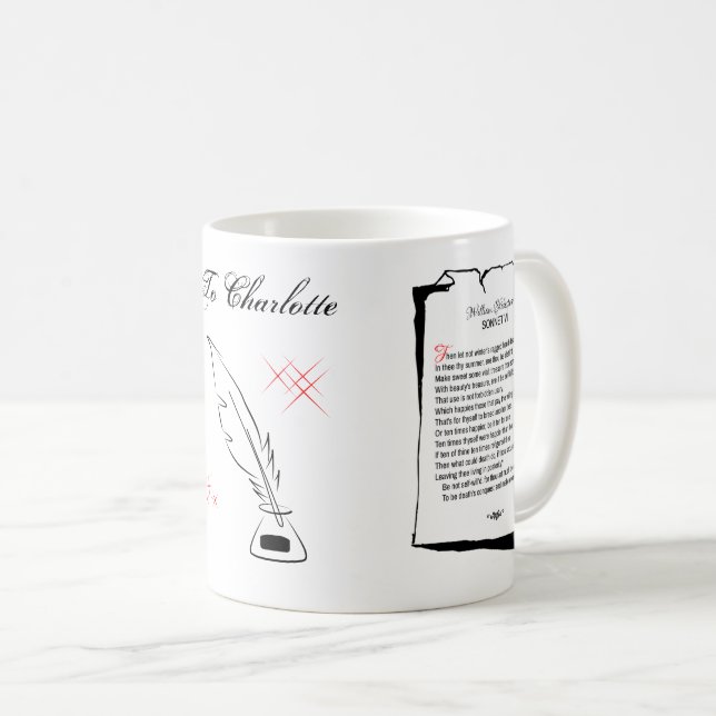 Shakespeare Sonnet 6 Coffee Mug (Front Right)