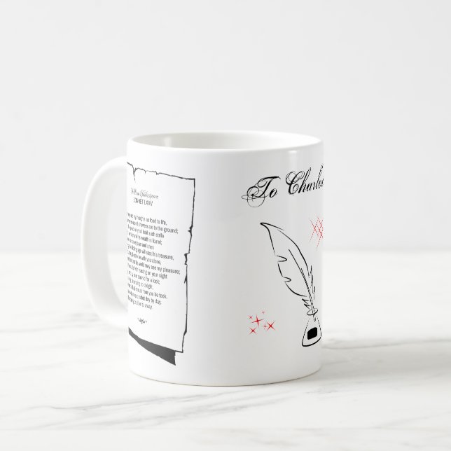 Shakespeare Sonnet 75 Coffee Mug (Front Left)