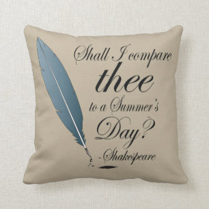 Shakespeare Summer's Day Quote Cushion