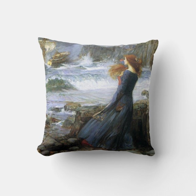 Shakespeare Tempest Throw Pillow (Front)