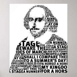 Shakespeare text design poster