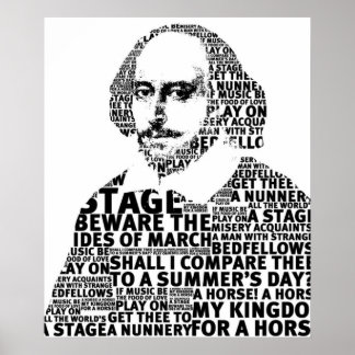 Shakespeare text design poster
