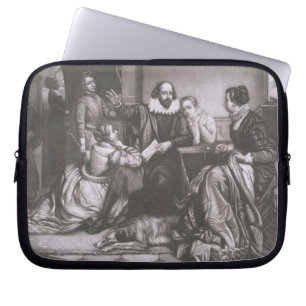 Shakespeare with his Family, at Stratford, Recitin Laptop Sleeve