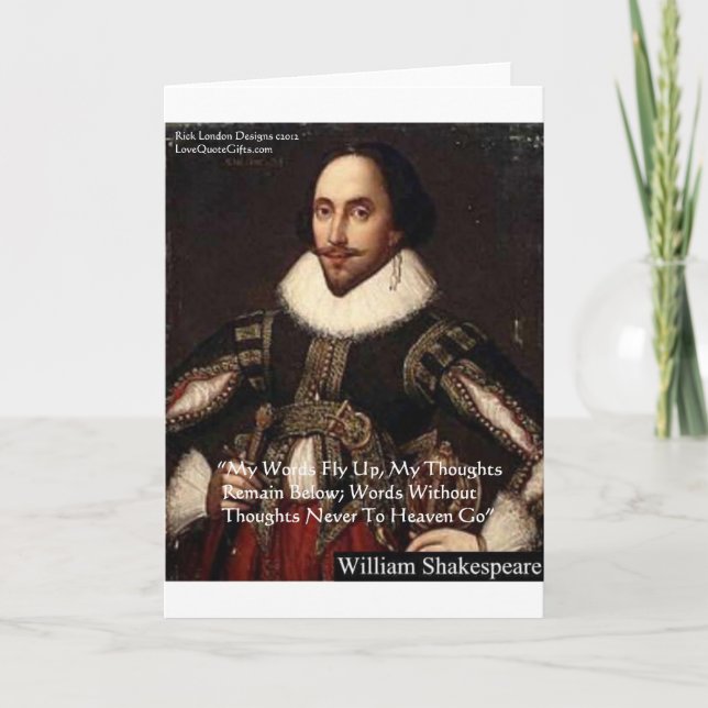 Shakespeare "Words In Heaven" Wisdom Quote Gifts Card (Front)