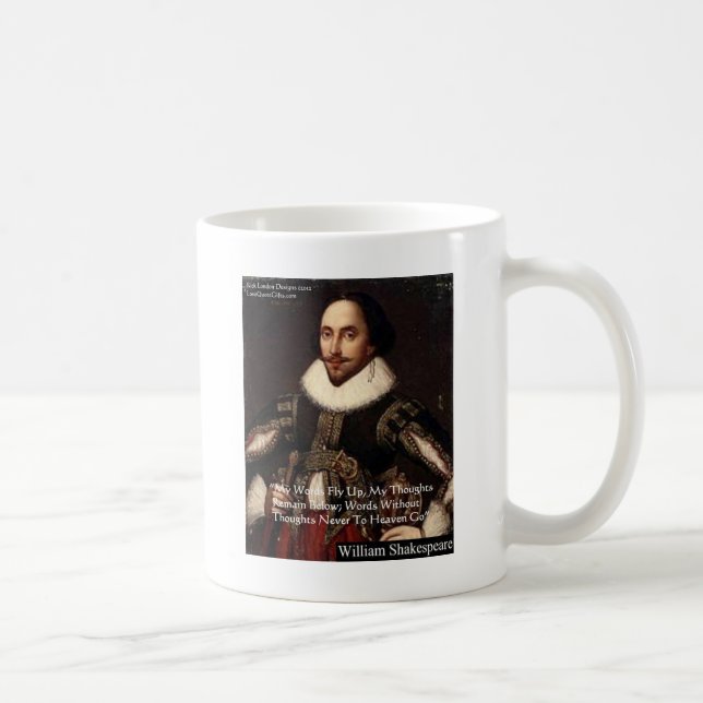 Shakespeare "Words In Heaven" Wisdom Quote Gifts Coffee Mug (Right)