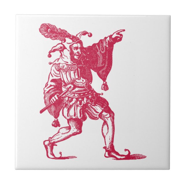 Shakespearean Jester Ceramic Tile (Front)